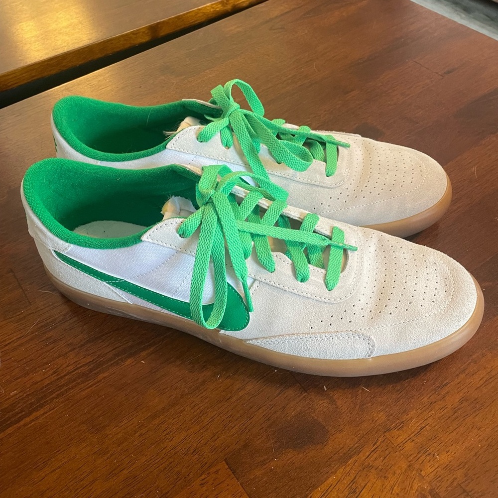 Green and White Nike Men’s Sneakers